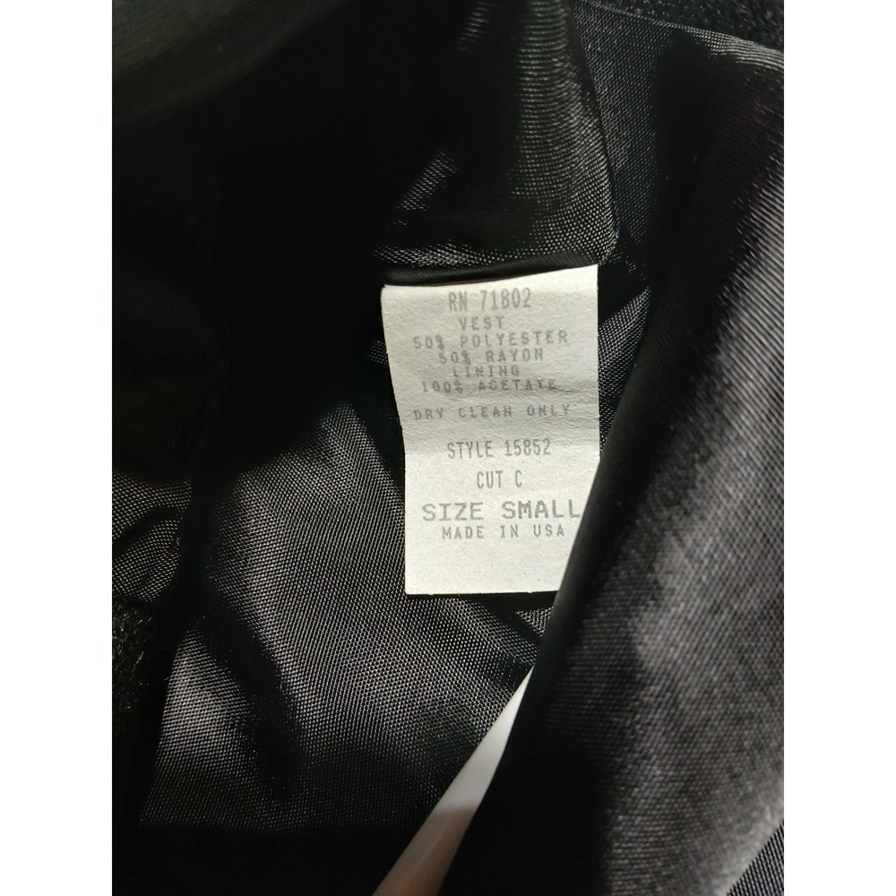FSTOP Vintage 80/90s S Black Tailored Vest. Corporate fashion. Quiet Luxury. USA - Picture 5 of 9